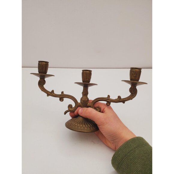 Vintage candelabra candle holders/ 3 arm candelabras/ candelabra perfect for - Picture 6 of 10